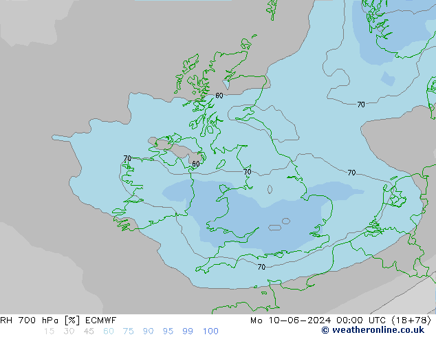 700 hPa Nispi Nem ECMWF Pzt 10.06.2024 00 UTC