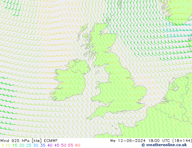 Wind 925 hPa ECMWF St 12.06.2024 18 UTC