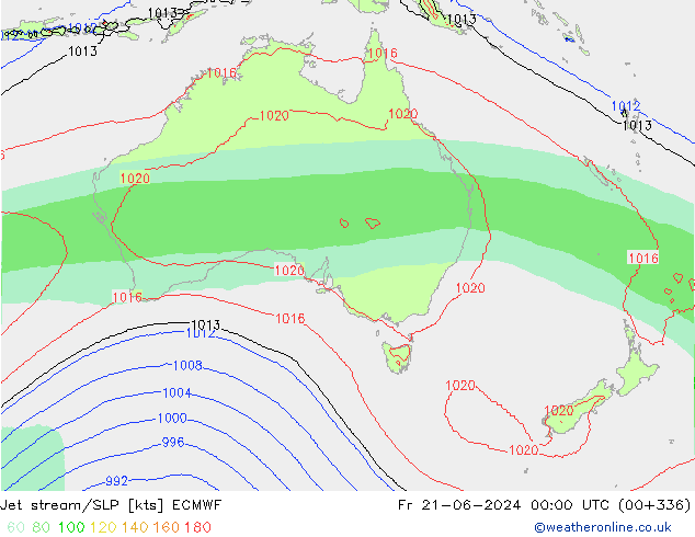 джет/приземное давление ECMWF пт 21.06.2024 00 UTC