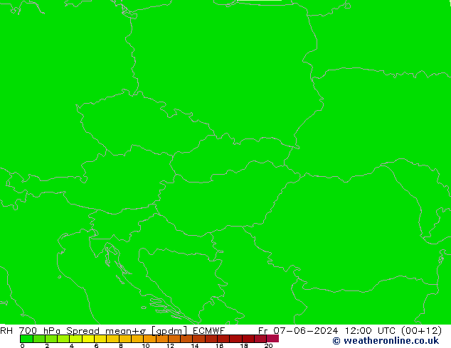 RH 700 hPa Spread ECMWF Fr 07.06.2024 12 UTC