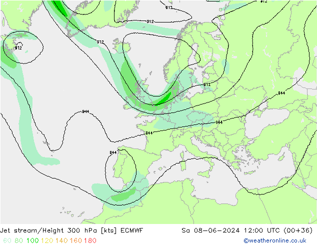 Polarjet ECMWF Sa 08.06.2024 12 UTC