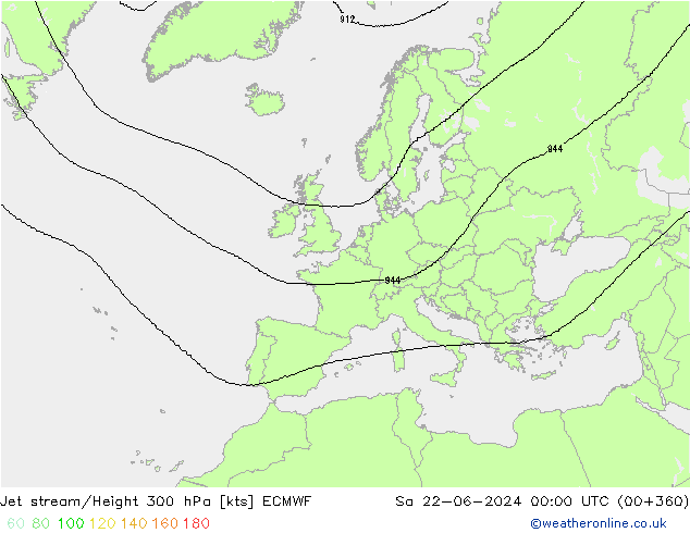 Polarjet ECMWF Sa 22.06.2024 00 UTC