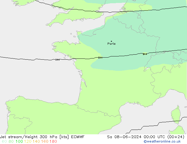 Polarjet ECMWF Sa 08.06.2024 00 UTC