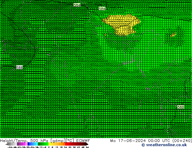 Hoogte/Temp. 500 hPa ECMWF ma 17.06.2024 00 UTC