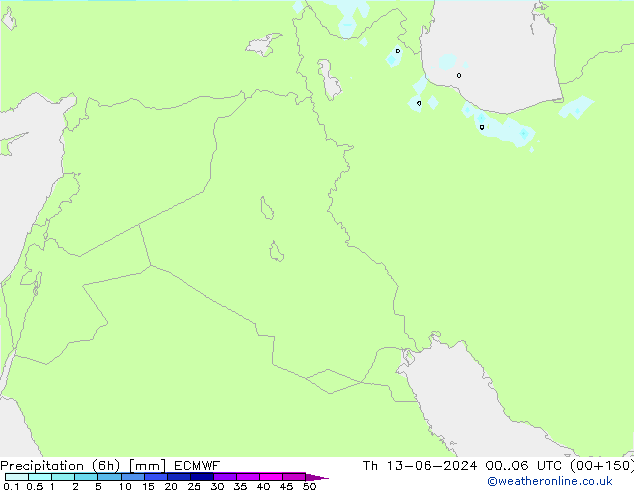 opad (6h) ECMWF czw. 13.06.2024 06 UTC