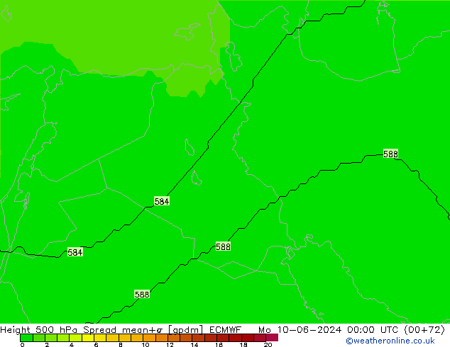 Height 500 hPa Spread ECMWF Mo 10.06.2024 00 UTC