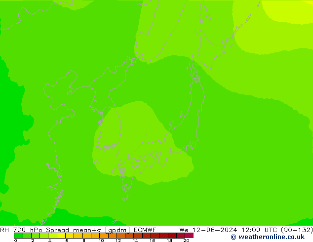 RV 700 hPa Spread ECMWF wo 12.06.2024 12 UTC