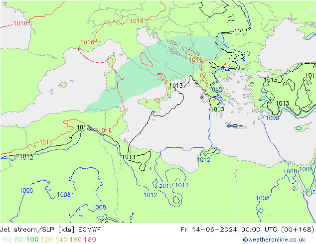 Courant-jet ECMWF ven 14.06.2024 00 UTC