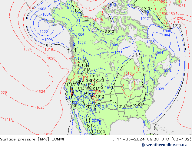 pression de l'air ECMWF mar 11.06.2024 06 UTC