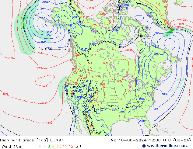 Windvelden ECMWF ma 10.06.2024 12 UTC