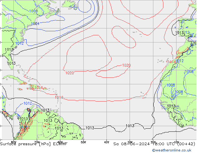 Yer basıncı ECMWF Cts 08.06.2024 18 UTC
