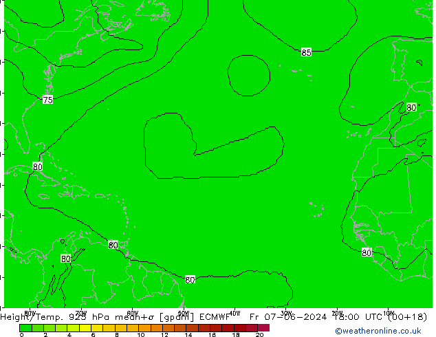 Height/Temp. 925 hPa ECMWF Fr 07.06.2024 18 UTC