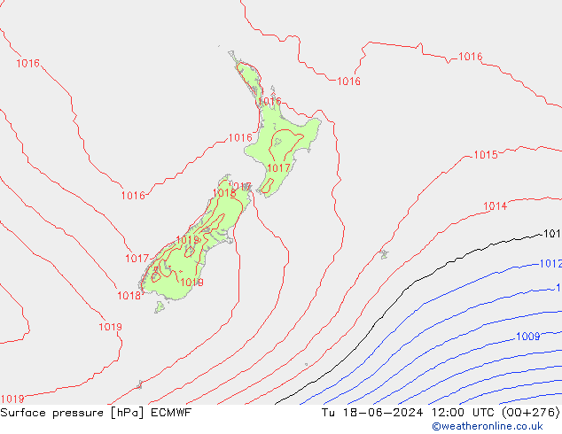 Luchtdruk (Grond) ECMWF di 18.06.2024 12 UTC