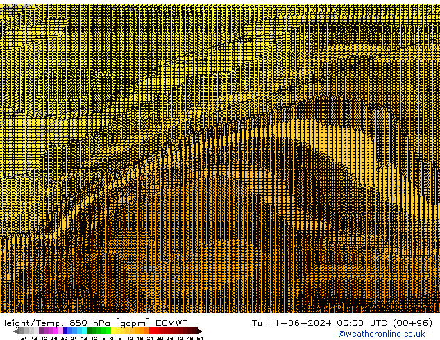 Height/Temp. 850 hPa ECMWF  11.06.2024 00 UTC