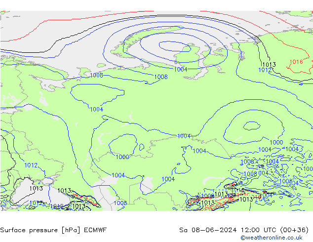 pression de l'air ECMWF sam 08.06.2024 12 UTC