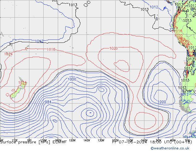 Surface pressure ECMWF Fr 07.06.2024 18 UTC