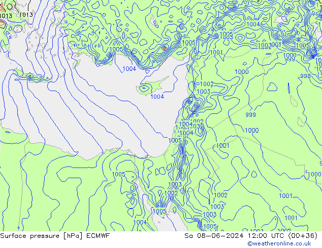 pression de l'air ECMWF sam 08.06.2024 12 UTC