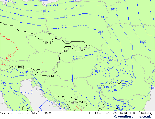 pression de l'air ECMWF mar 11.06.2024 06 UTC