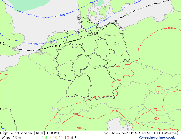 Sturmfelder ECMWF Sa 08.06.2024 06 UTC