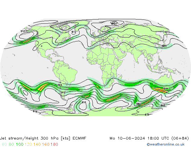 Straalstroom ECMWF ma 10.06.2024 18 UTC