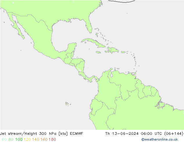 Jet stream/Height 300 hPa ECMWF Th 13.06.2024 06 UTC