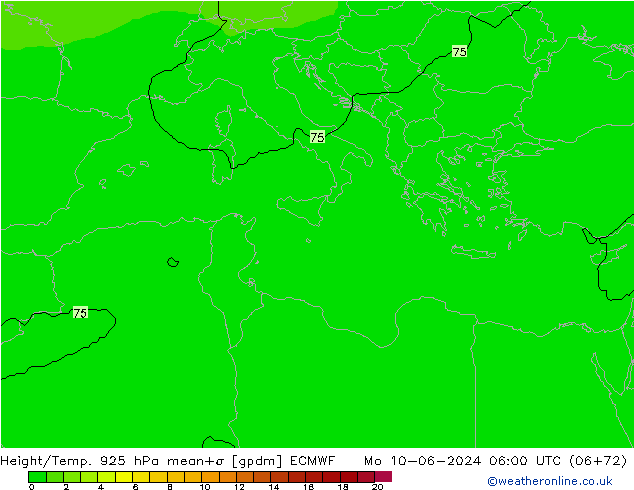 Height/Temp. 925 hPa ECMWF  10.06.2024 06 UTC