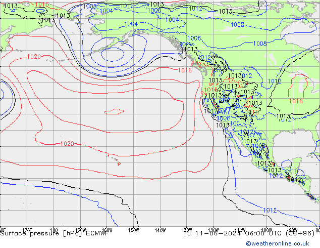 Luchtdruk (Grond) ECMWF di 11.06.2024 06 UTC