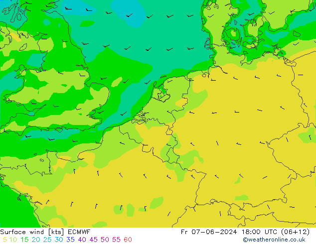 Wind 10 m ECMWF vr 07.06.2024 18 UTC