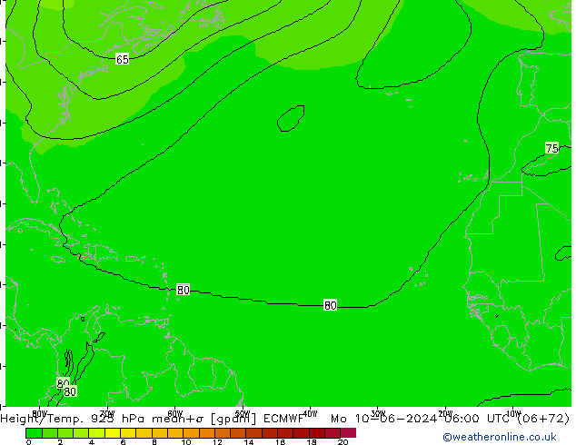 Géop./Temp. 925 hPa ECMWF lun 10.06.2024 06 UTC