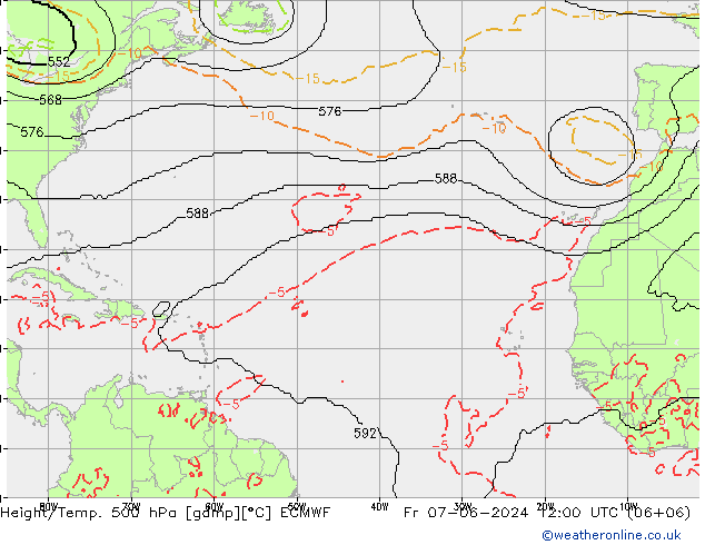 Height/Temp. 500 hPa ECMWF  07.06.2024 12 UTC