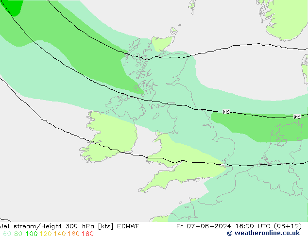 Jet Akımları ECMWF Cu 07.06.2024 18 UTC