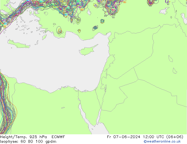 Height/Temp. 925 hPa ECMWF  07.06.2024 12 UTC