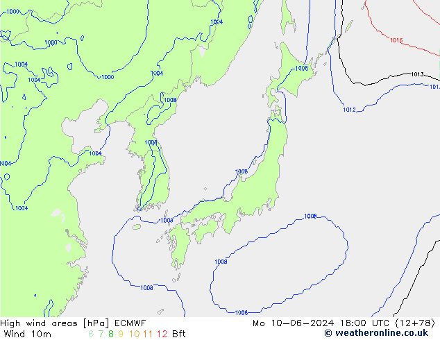 Windvelden ECMWF ma 10.06.2024 18 UTC