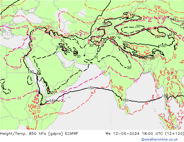 Height/Temp. 850 hPa ECMWF  12.06.2024 18 UTC