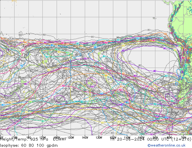 Yükseklik/Sıc. 925 hPa ECMWF Per 20.06.2024 00 UTC