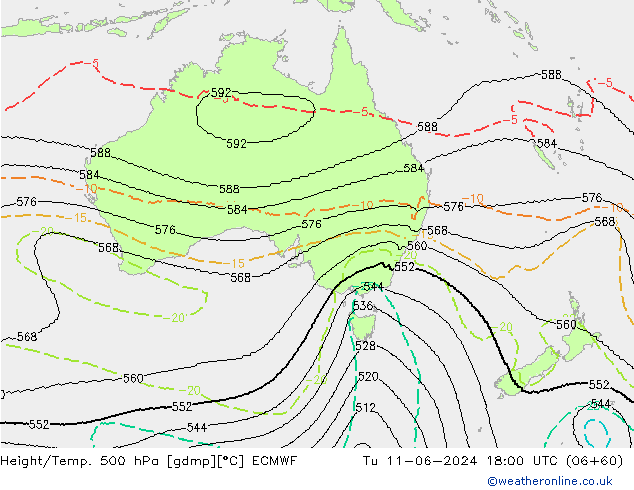 Geop./Temp. 500 hPa ECMWF mar 11.06.2024 18 UTC