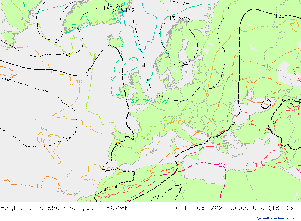 Height/Temp. 850 hPa ECMWF Ter 11.06.2024 06 UTC