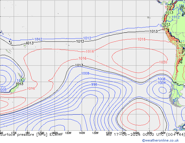 Yer basıncı ECMWF Pzt 17.06.2024 00 UTC