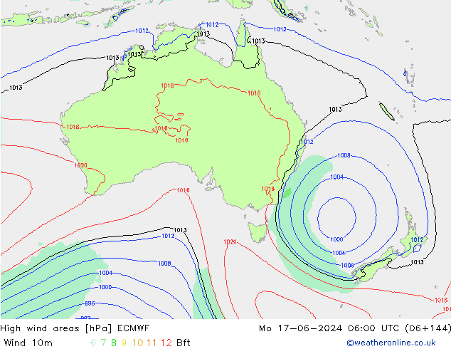 High wind areas ECMWF Seg 17.06.2024 06 UTC