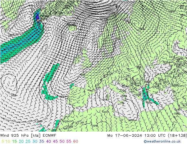 Wind 925 hPa ECMWF ma 17.06.2024 12 UTC
