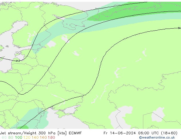 Jet Akımları ECMWF Cu 14.06.2024 06 UTC