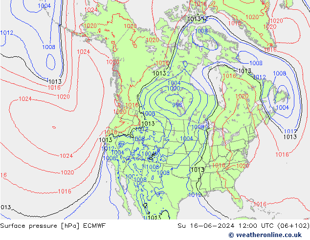 ciśnienie ECMWF nie. 16.06.2024 12 UTC