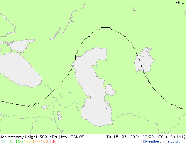 Jet stream ECMWF Ter 18.06.2024 12 UTC