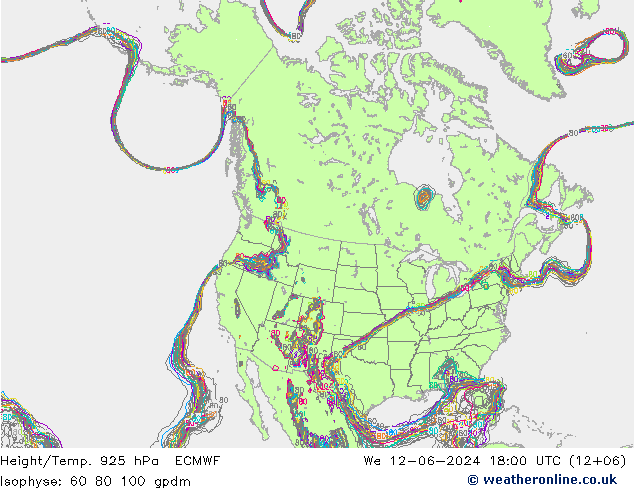 Yükseklik/Sıc. 925 hPa ECMWF Çar 12.06.2024 18 UTC