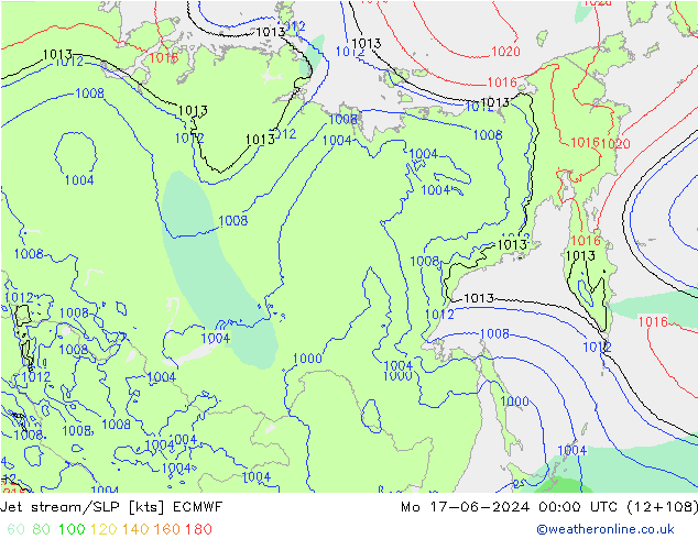 Courant-jet ECMWF lun 17.06.2024 00 UTC