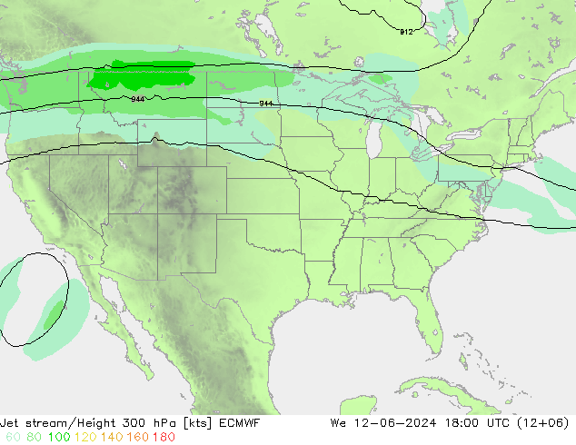 Jet stream/Height 300 hPa ECMWF St 12.06.2024 18 UTC