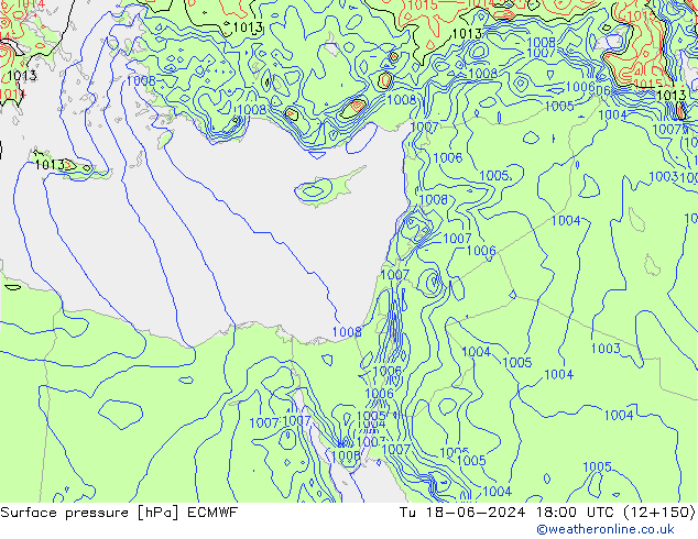 pression de l'air ECMWF mar 18.06.2024 18 UTC