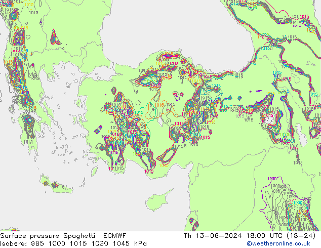     Spaghetti ECMWF  13.06.2024 18 UTC