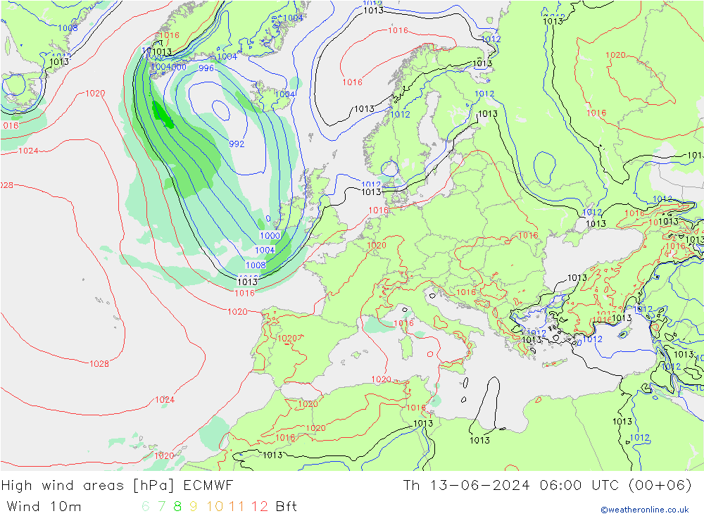 Sturmfelder ECMWF Do 13.06.2024 06 UTC