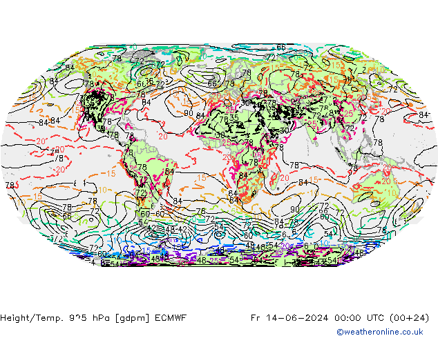 Height/Temp. 925 hPa ECMWF Fr 14.06.2024 00 UTC